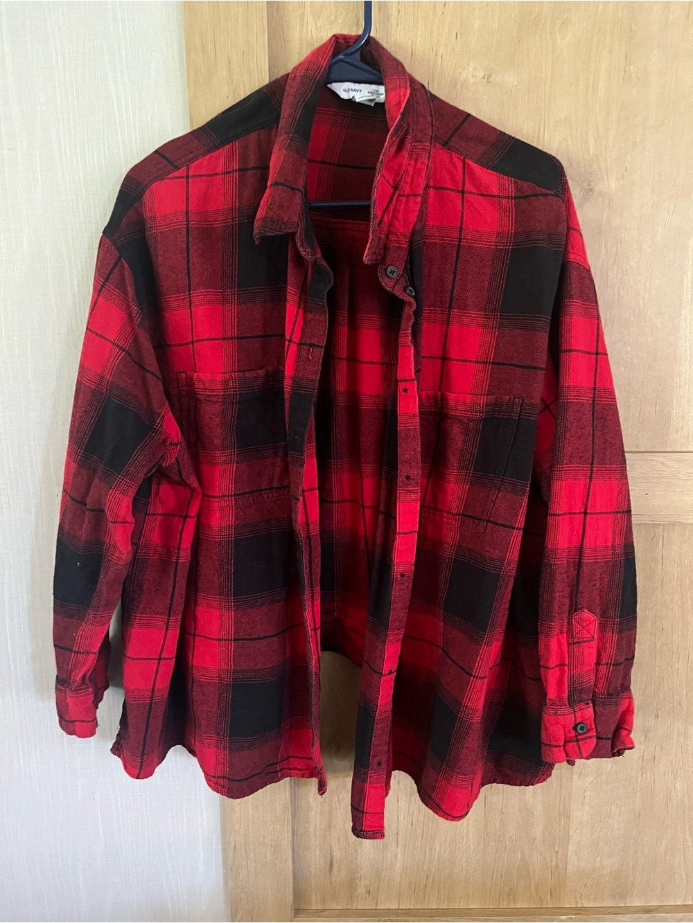 Red Plaid Women's Flannel Old Navy 3XL